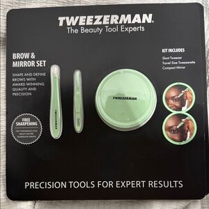 Tweezerman Green Tweezer and Mirror Set